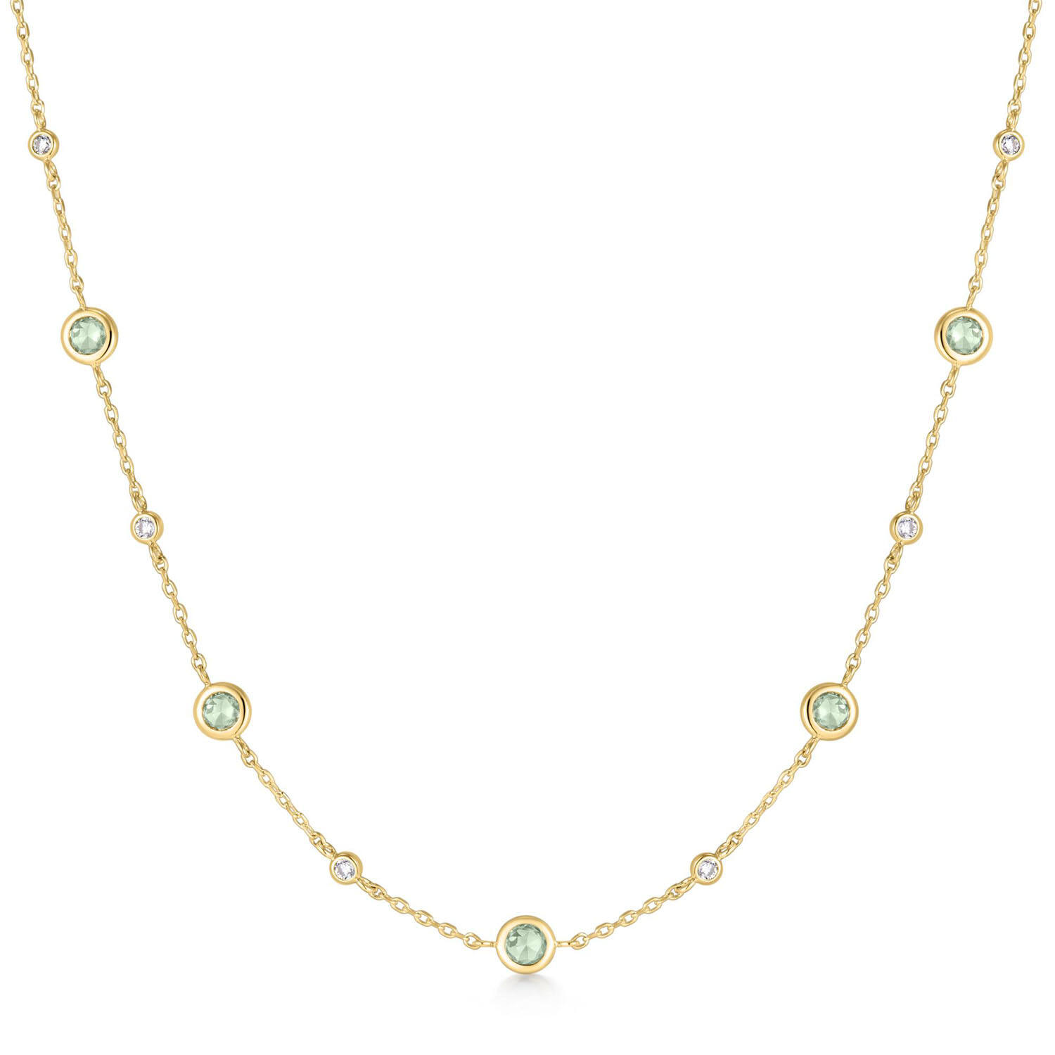  Ripple Joy - Silber / 14kt GP - Zirkonia - 45cm